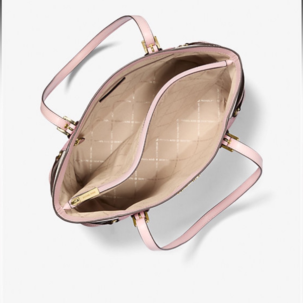 MK Voyager Large Color-Block Signature Logo Tote Bag. Powder Blush Multi. NWT - Picture 2 of 3